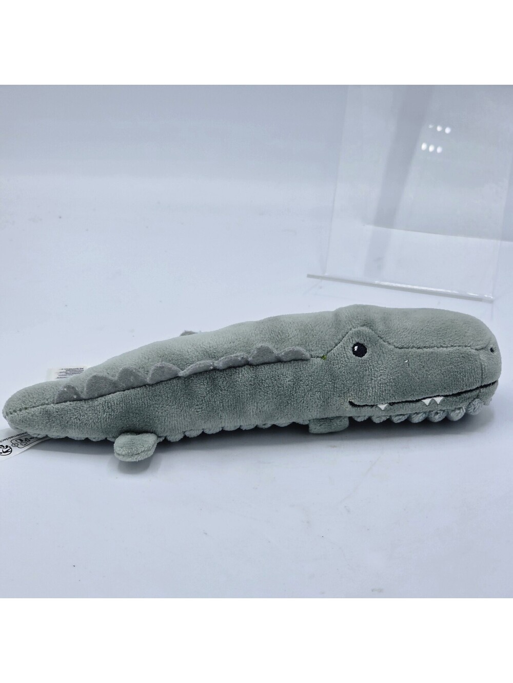 HM Home Plush Crocodile Stuffed Animal Soft Toy Lovey Green Grey 10 Inch Rattle